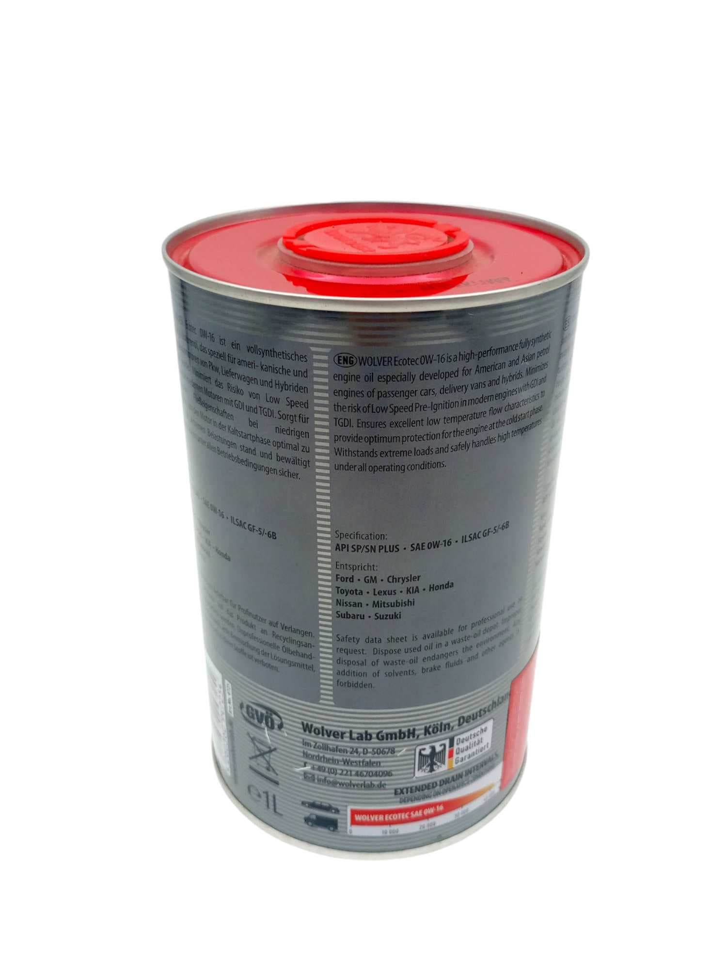 1kg زيت محرك WOLVER 0W-16 + فحص كمبيوتر + فحص 20 نقطة  thumbnail 2