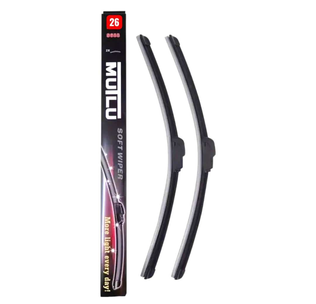 2PCS مسّاحات زجاج أمامي MULU – مقاس 26 إنش