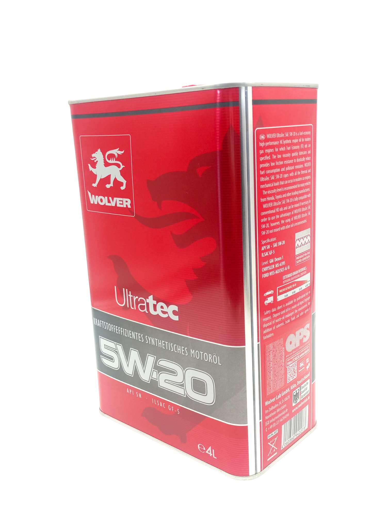  1kg زيت محرك WOLVER 5W-20 thumbnail 3