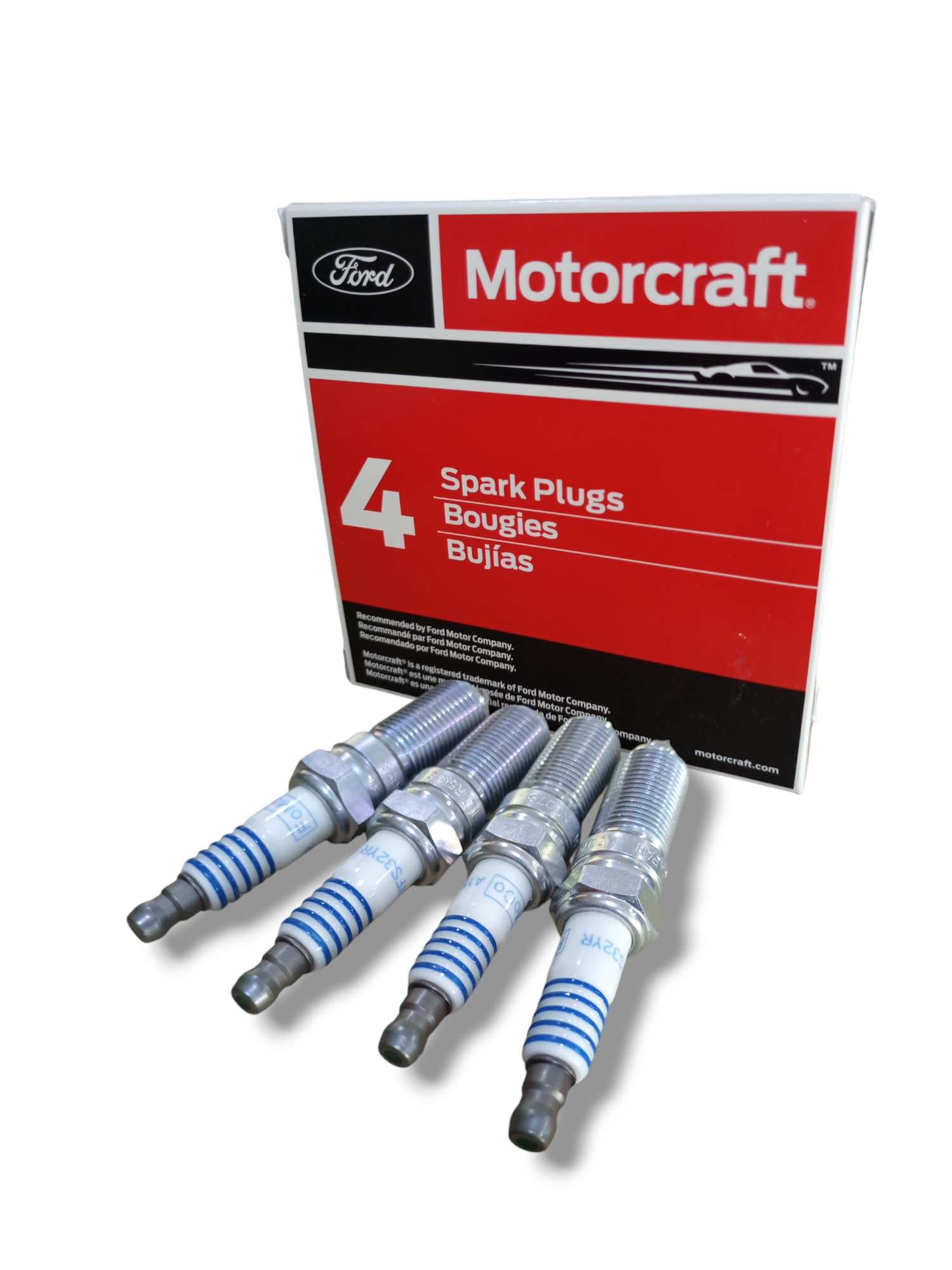 خدمة تركيب 4 قطع بواجي FORD MOTORCRAFT أصلية + فحص كمبيوتر + فحص 20 نقطة