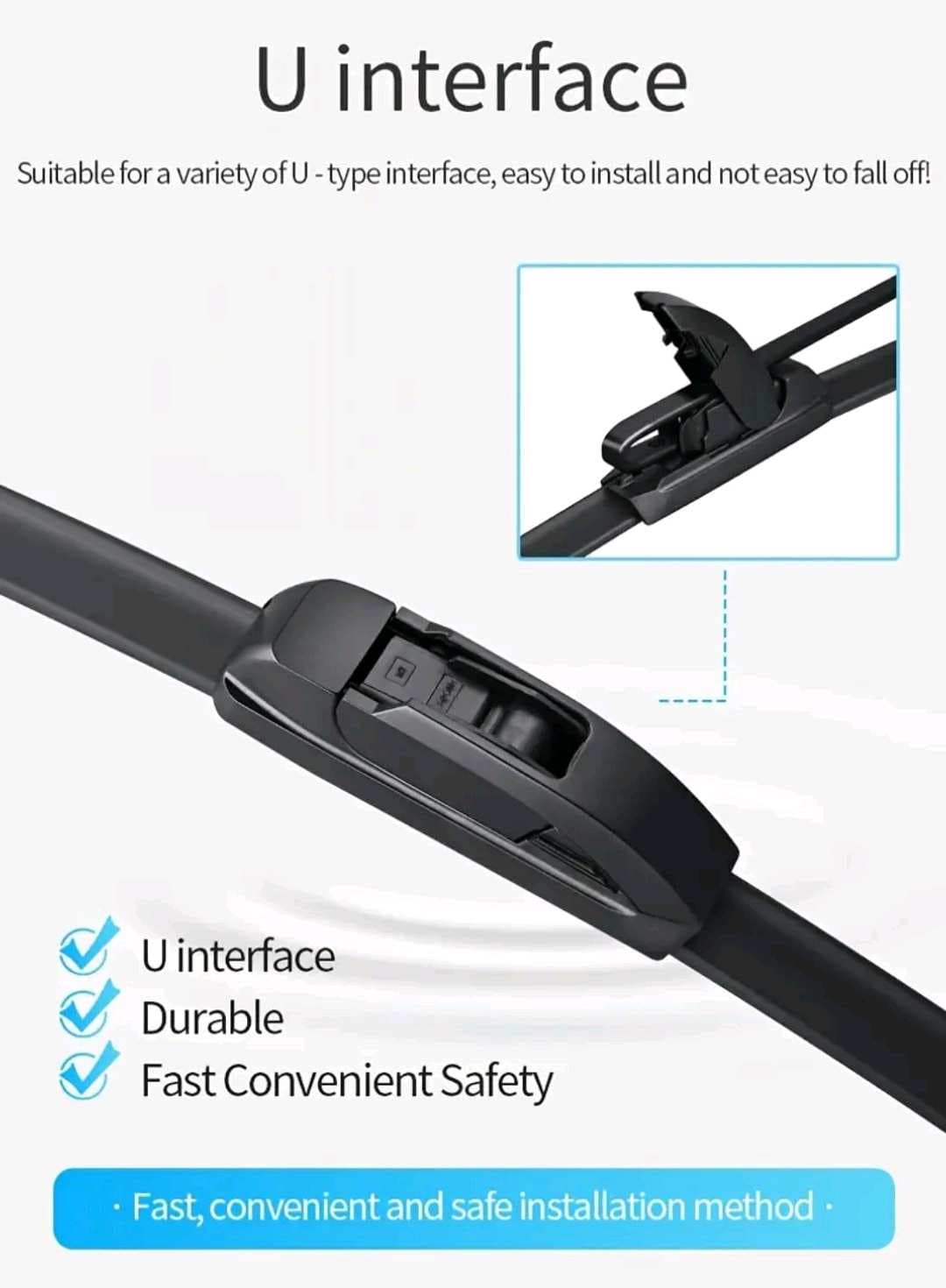 2PCS مسّاحات زجاج أمامي Aero Dynamic – مقاس 20 إنش thumbnail 2