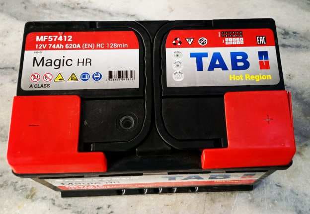 بطارية محرك TAB MAGIC HR 12V-74AH 620A + كفالة سنة كاملة thumbnail 2