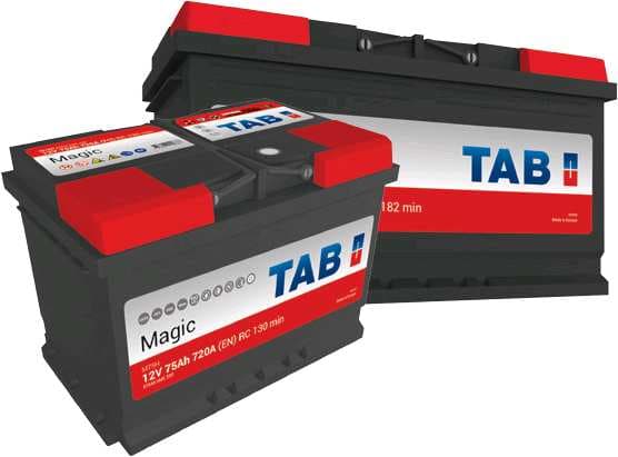بطارية محرك TAB MAGIC HR 12V-74AH 620A + كفالة سنة كاملة