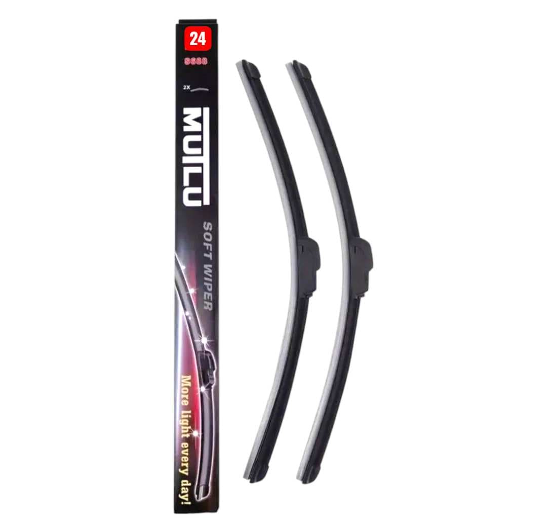 2PCS مسّاحات زجاج أمامي MULU – مقاس 24 إنش