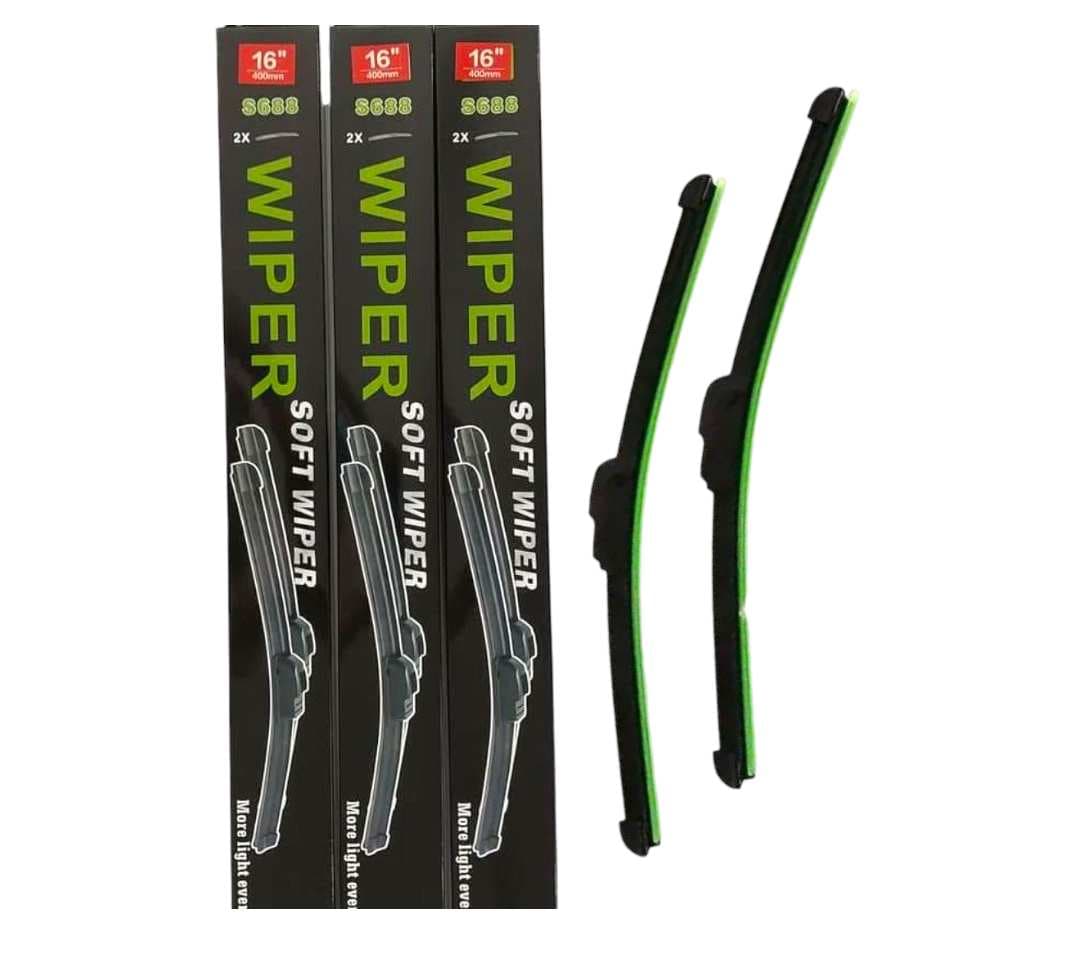 (2 Pcs) مسّاحات زجاج أمامي Wiper – مقاس 16 إنش