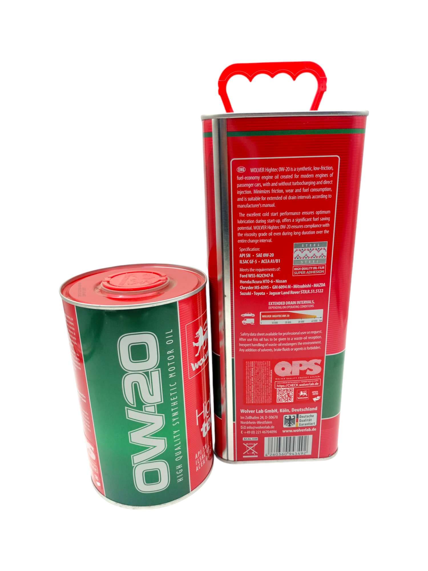  1kg زيت محرك WOLVER 0W-20 + فحص كمبيوتر + فحص 20 نقطة thumbnail 2