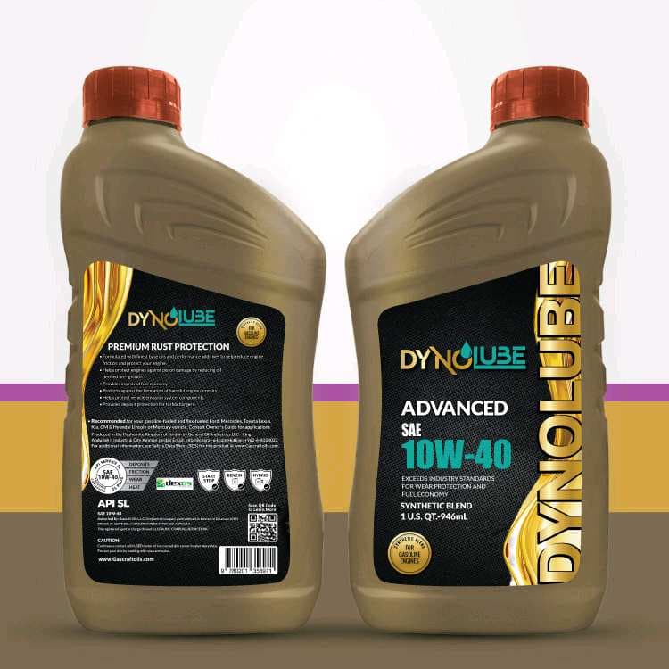 1kg زيت محرك Dynolube SAE 10W 40 تخليقي كامل